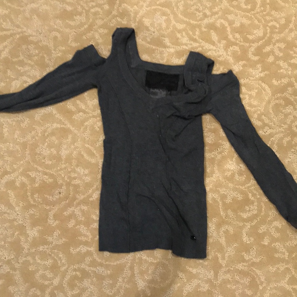 Cold shoulder sweater